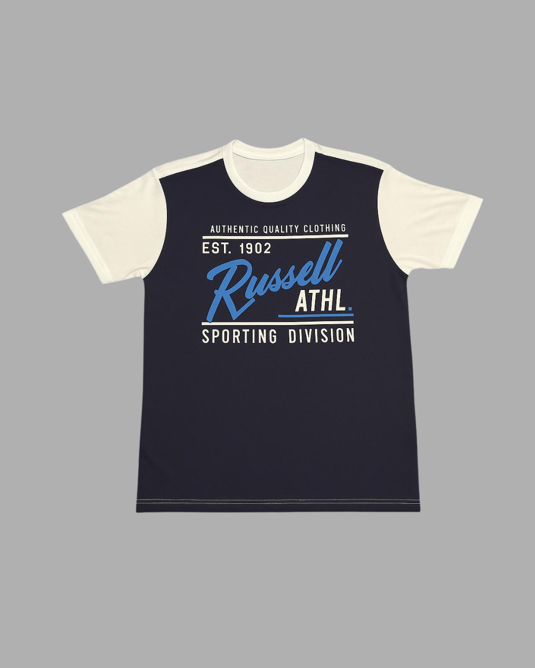 Russel Blue and White Tee